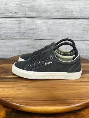 Taos Plim Soul Charcoal Grey Wash Canvas Lace Up Sneakers Women’s Shoe Size 6.5